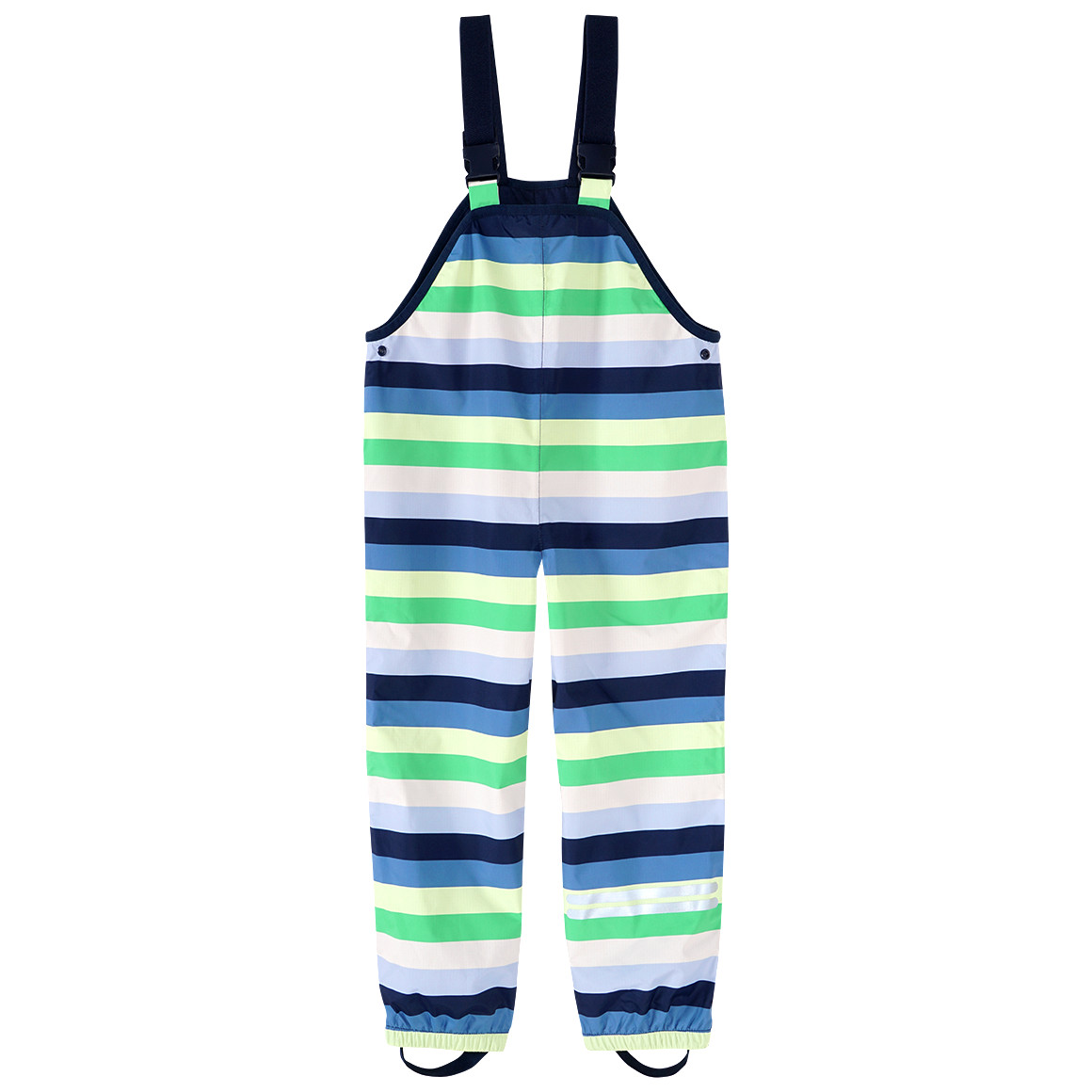 Topolino Kinder Regenhose mit bunten Streifen grün / dunkelblau