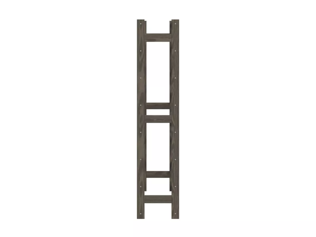 Casier à bouteilles pour 56 bouteilles gris bois pin solide