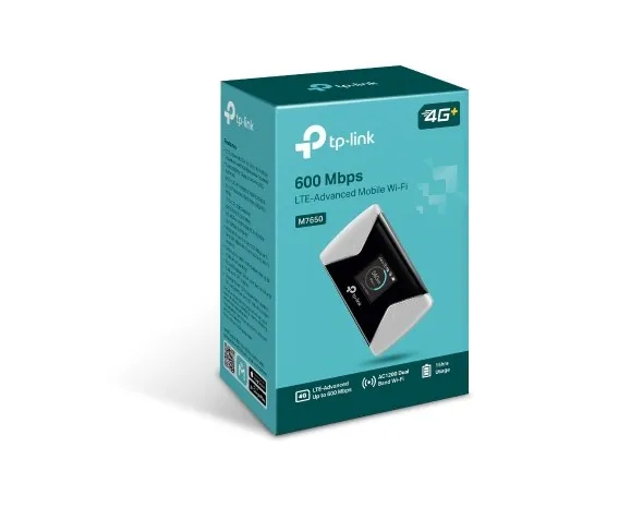 TP-Link M7650, Cellulær netværksrouter, Sort, Grå, Bærbar, TFT, 3,66 cm (1.44
