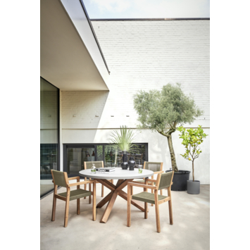 KARWEI tuinstoel Devon groen hout