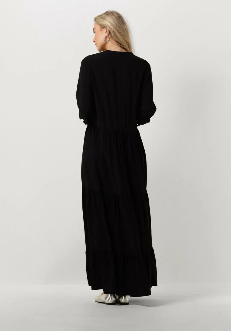 LOLLYS LAUNDRY zwarte lollys laundry maxi jurk neell maxi dress ls