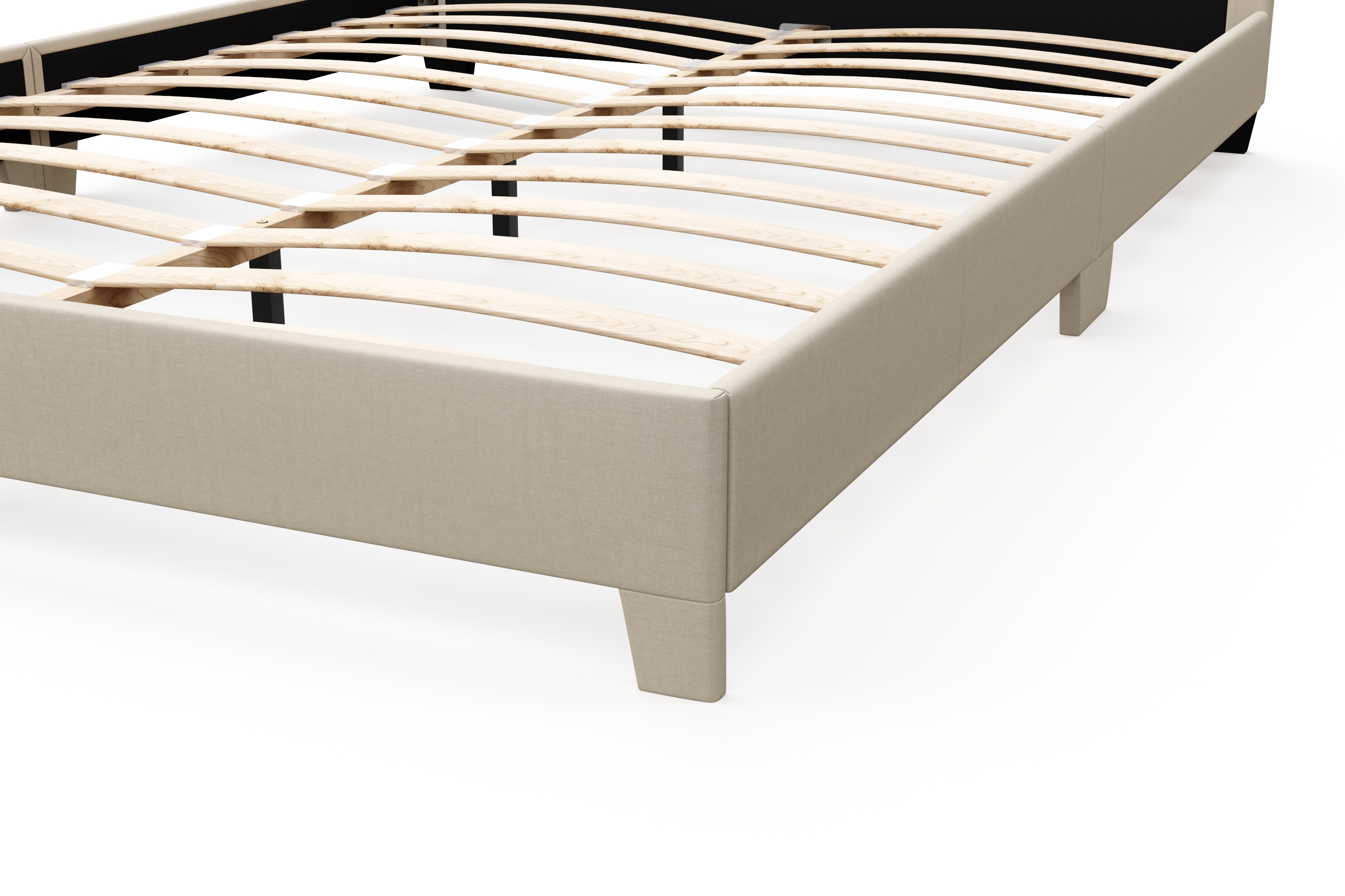 Polsterbett JUNA 140 x 200 cm beige