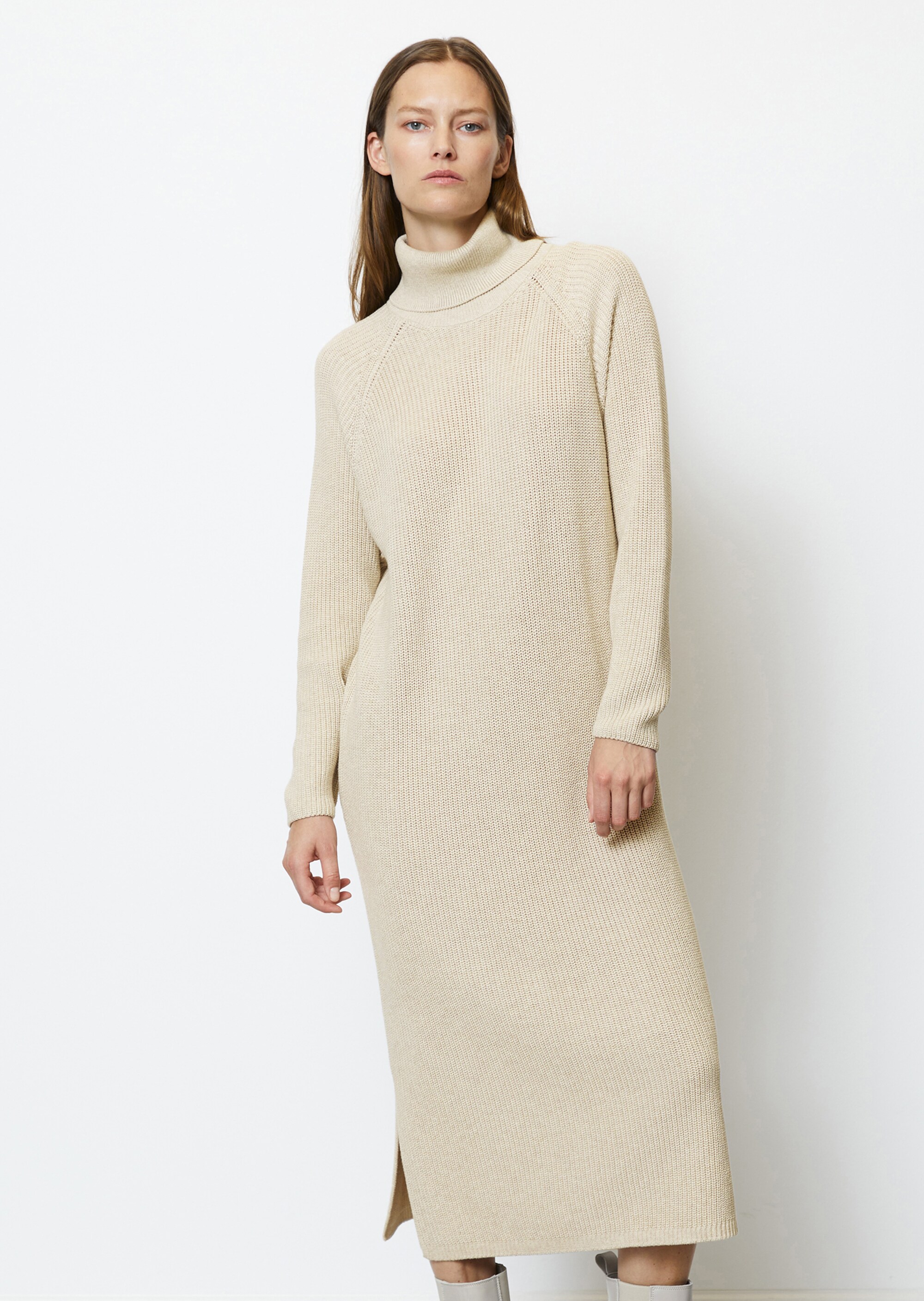 DfC Rollkragen-Strickkleid looseaus Organic Cotton-Garn