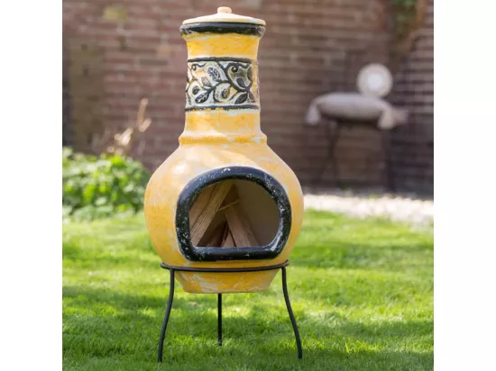 Cheminée Soledad Argile Jaune / Noir 86035