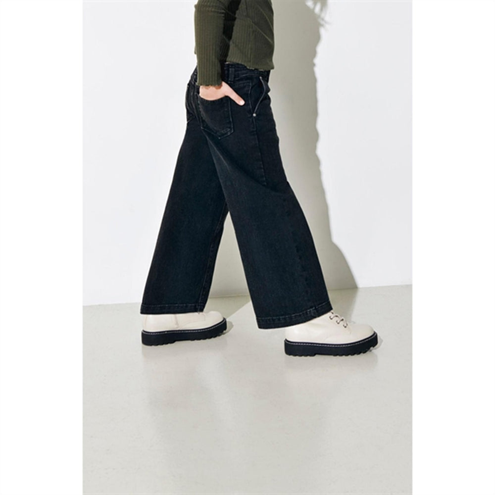 Køb Kids ONLY Washed Black Comet Wide Denim Jeans Noos