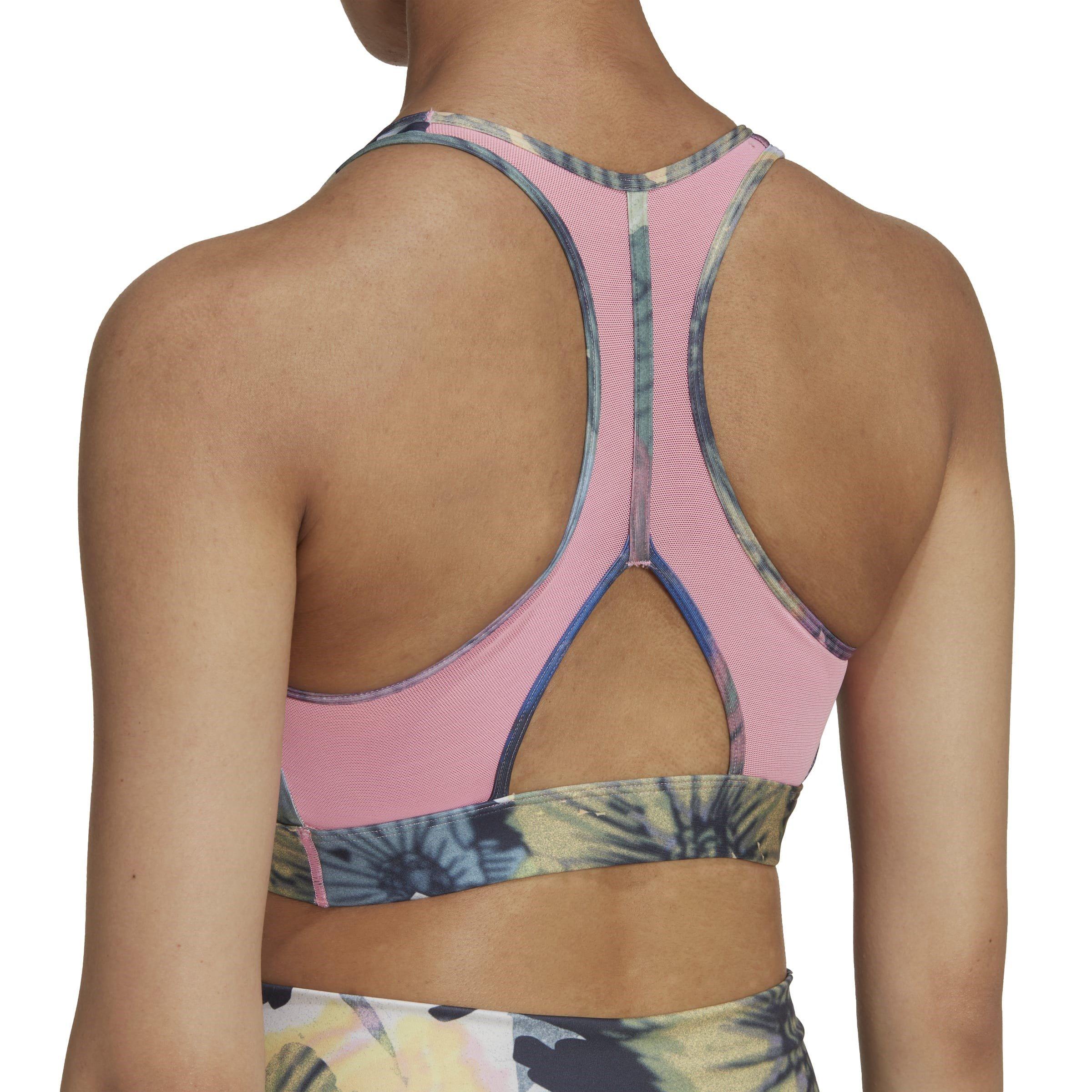 adidas Powerreact Training Medium Support Allover Print Bra Ld99