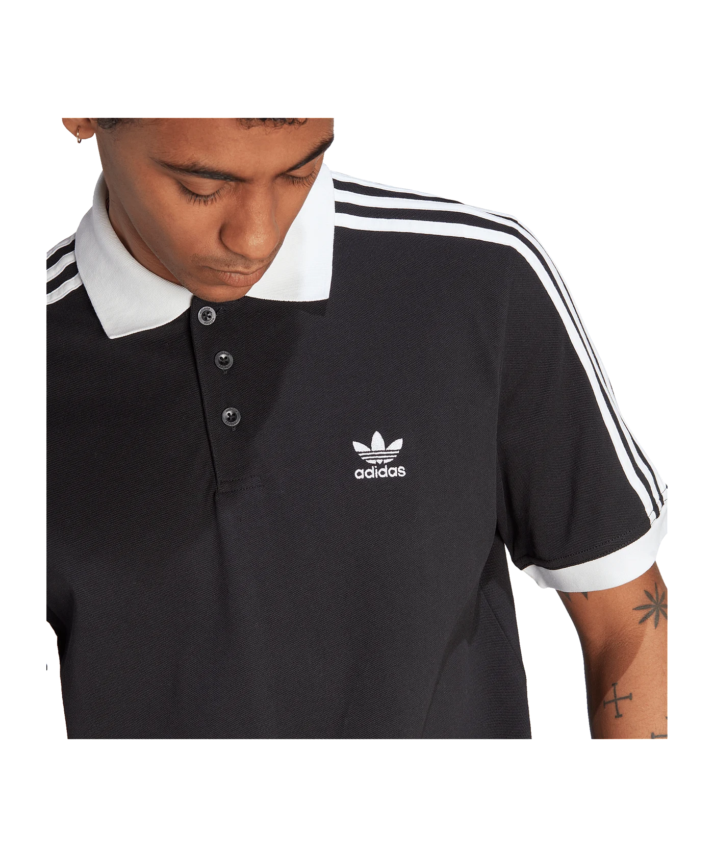 adidas Originals 3S Poloshirt Schwarz
