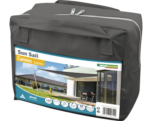 Parasol Cannes Triangle 3m antraciet