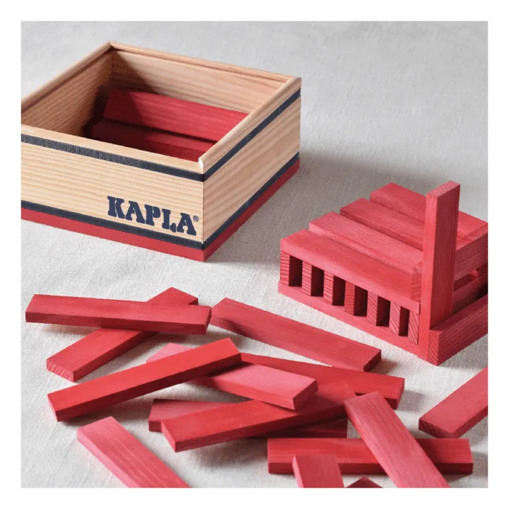 Kapla Coffret Carré - 40 planchettes  | Rouge