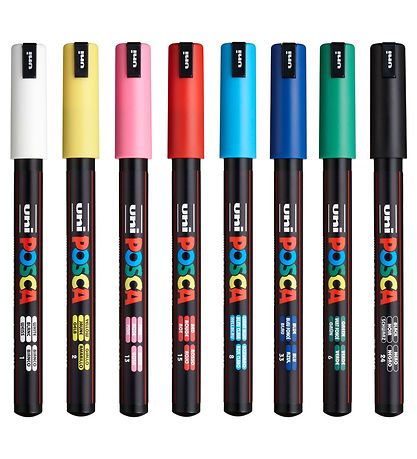Posca Tuscher - PC-1MR - 8 stk. - Multifarvet