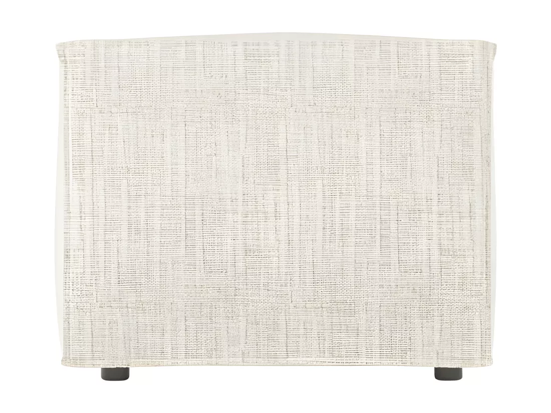 Pouf en tissu texturé 3D Clarisse - Beige - L90 x P50 x H41cm - Loungitude