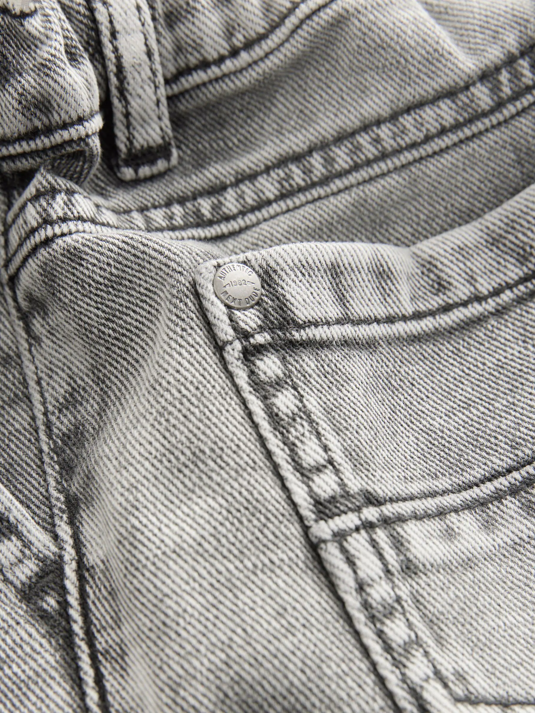 Grijs denim - Jeans met geplooide voorkant (3mnd-7jr)