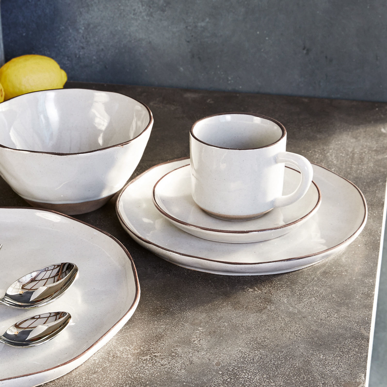 Dessertteller 6er Set Biarré weiß