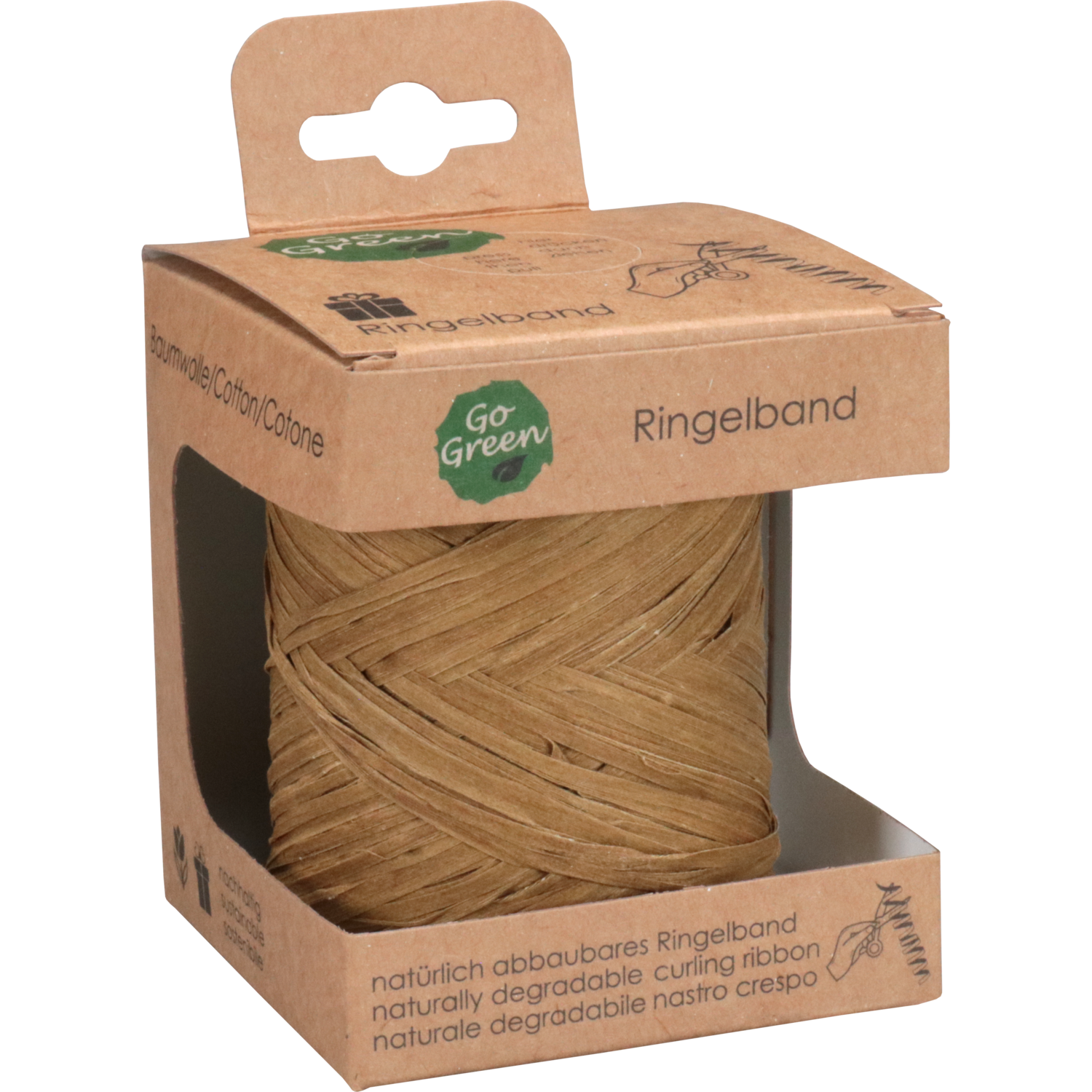 Goldina Raffia, 10mm, 50m, bruin