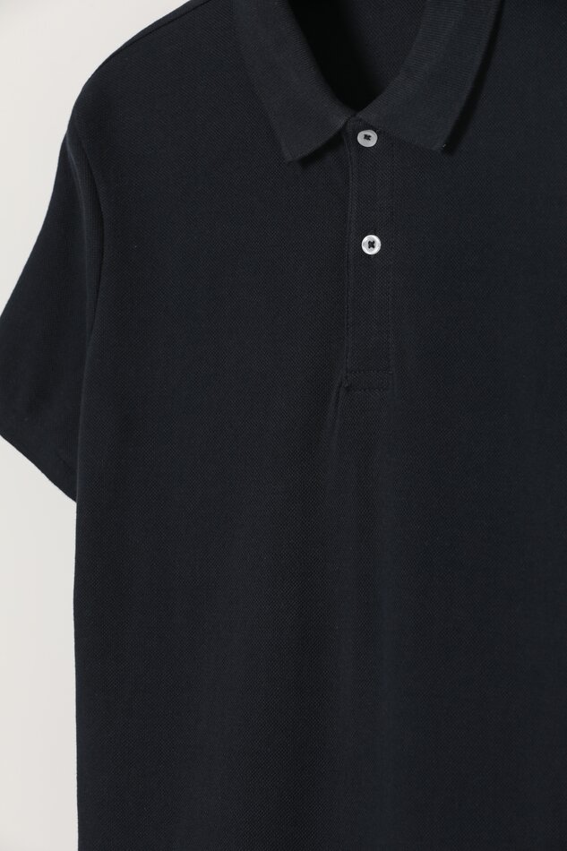 Camisa polo básica - Azul-marinho