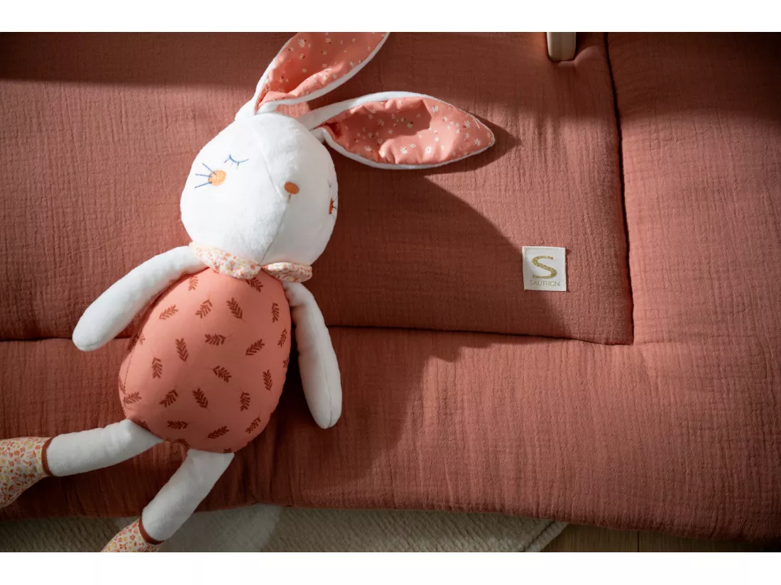 Grand tapis de jeu en double gaze de coton