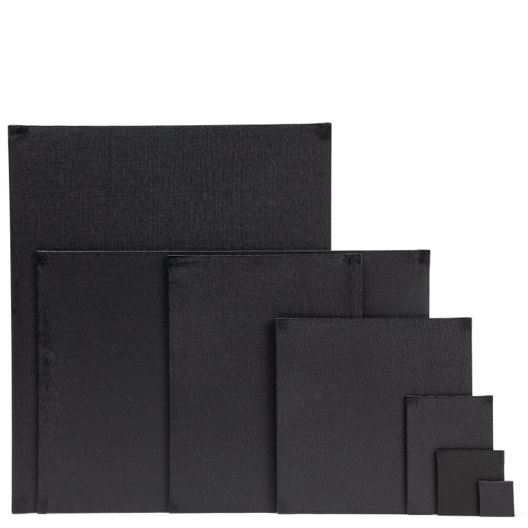 Malkarton schwarz, grundiert, 250 g/m²