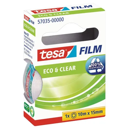tesafilm Eco & Clear transparent 1 Rolle 10mx15mm