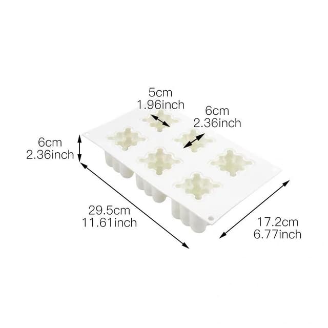 Silikoneform / lette formbobler 6 tern