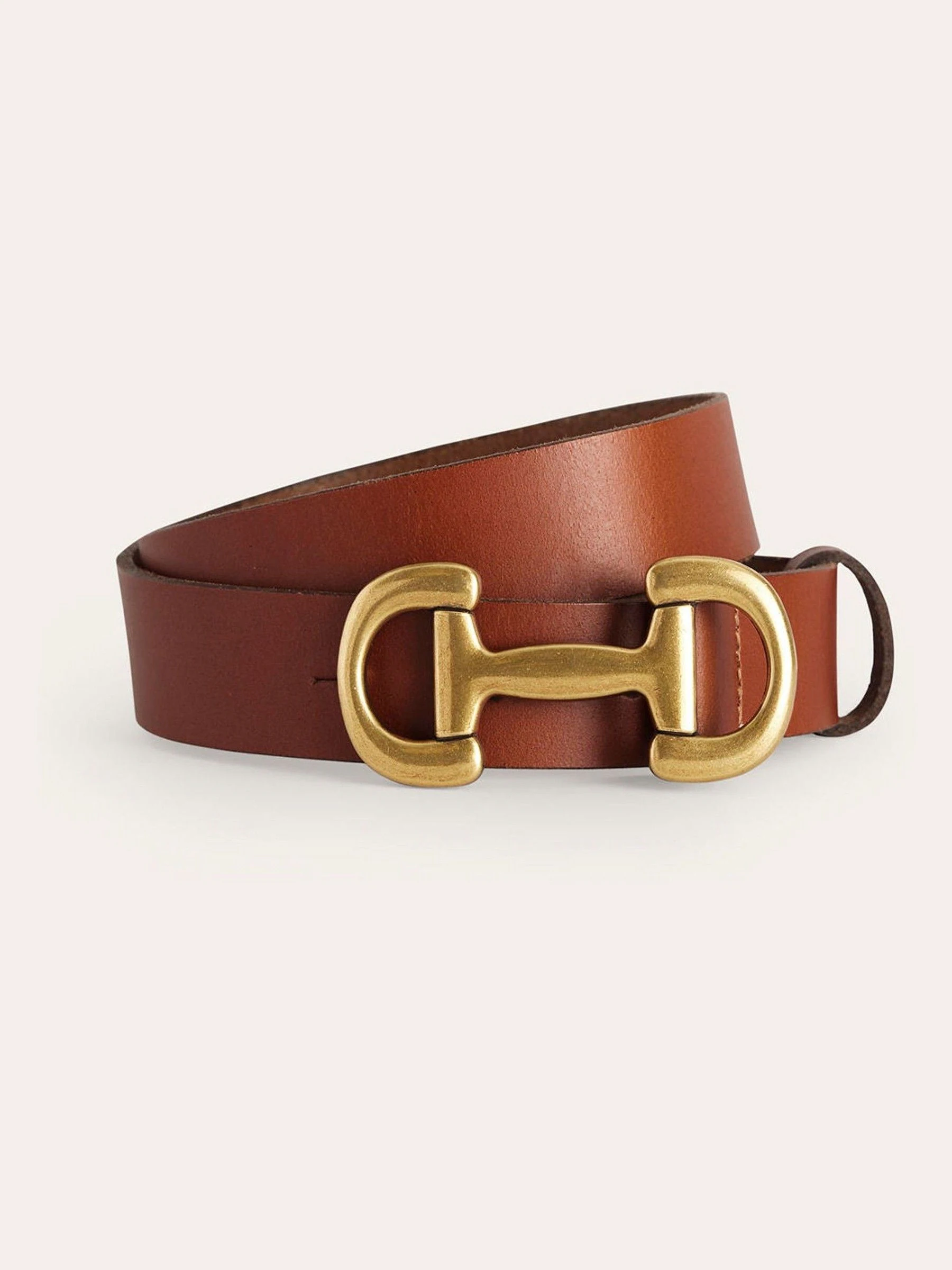 Bruin - Boden - Snaffle leren riem met rand