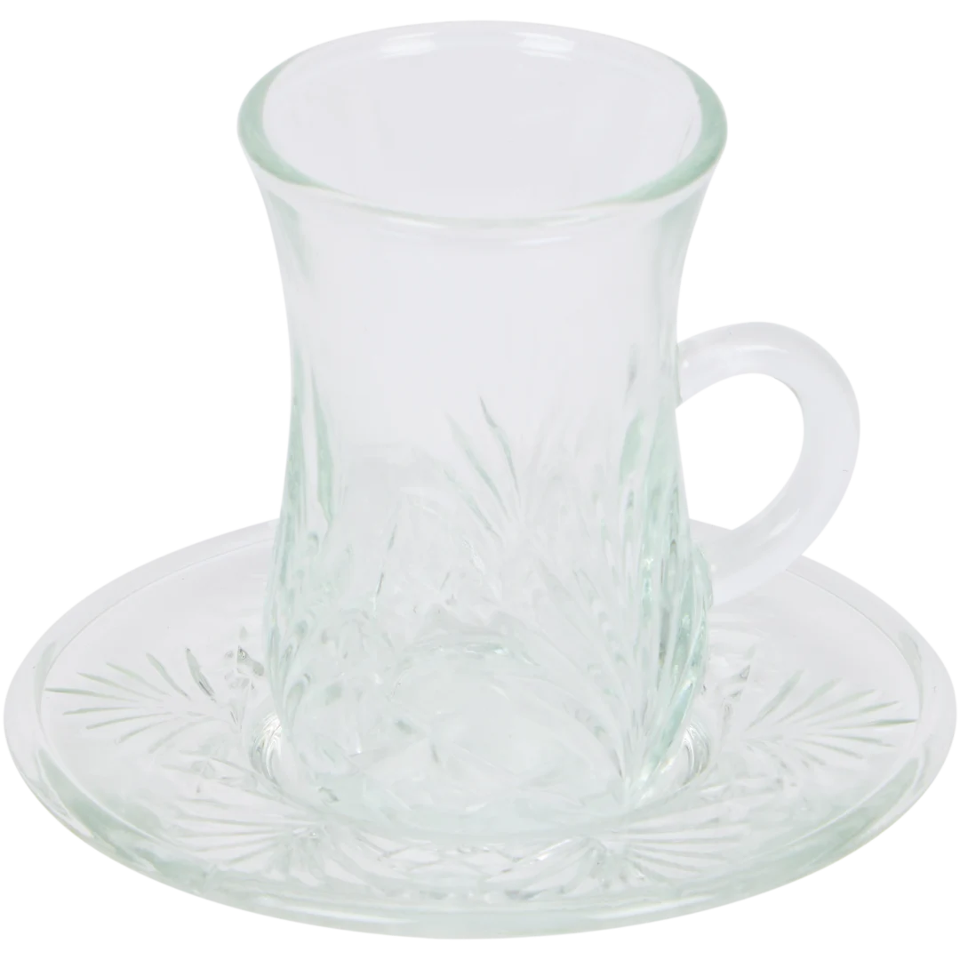 TMC Home theeglas met schoteltje Diverse varianten