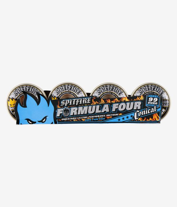 Spitfire Formula Four Conical Rollen (white yellow) 54 mm 99A 4er Pack