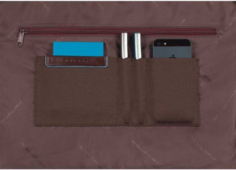 Piquadro - Blue Square - Schoudertas - Zwart - 15 inch Laptopvak