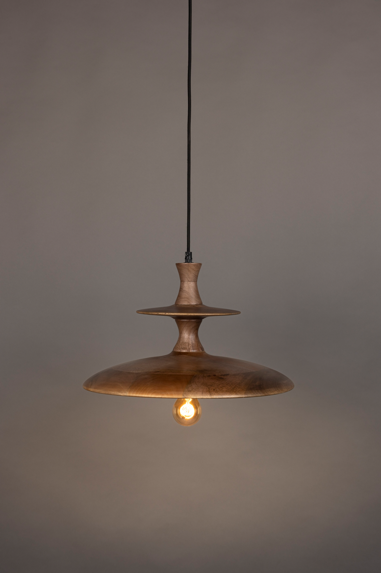 Hanglamp CATH L walnoot