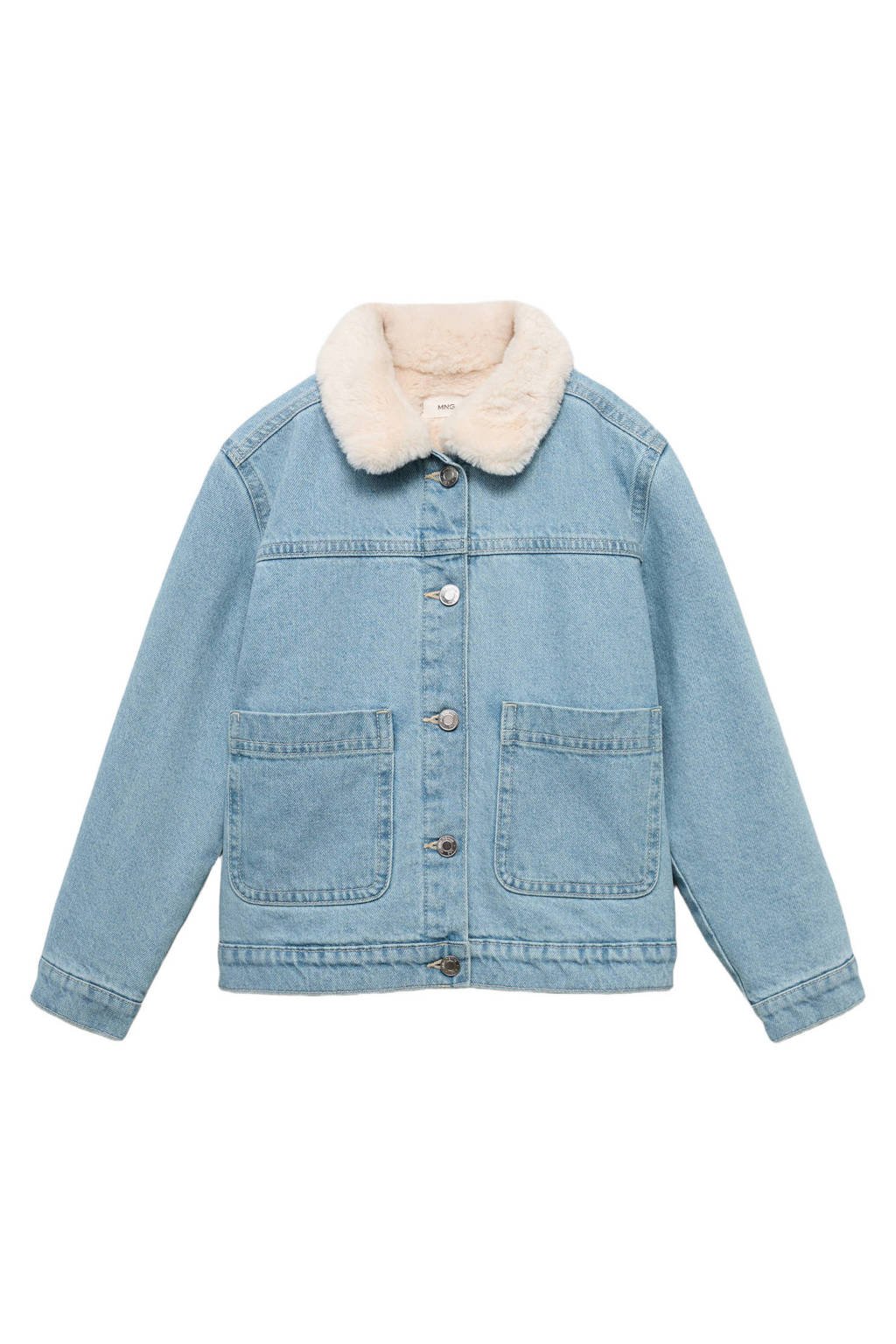 Mango Kids denim spijkerjas light blue denim