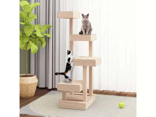 Arbre à chat 45,5x49x103 cm Bois de pin massif