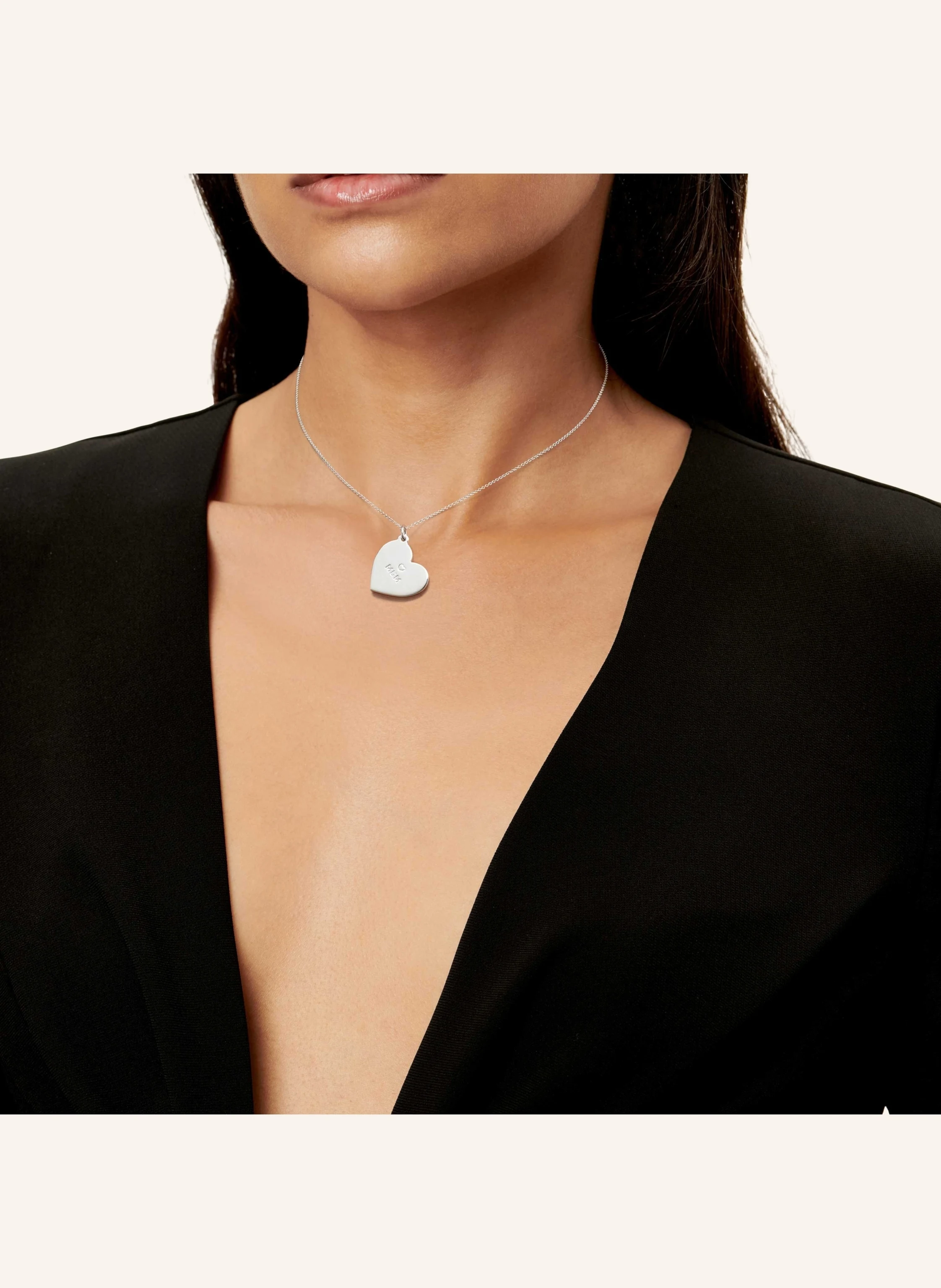 TIFFANY & Co. Mum MITTELGROSSER HERZANHÄNGER aus Sterlingsilber
