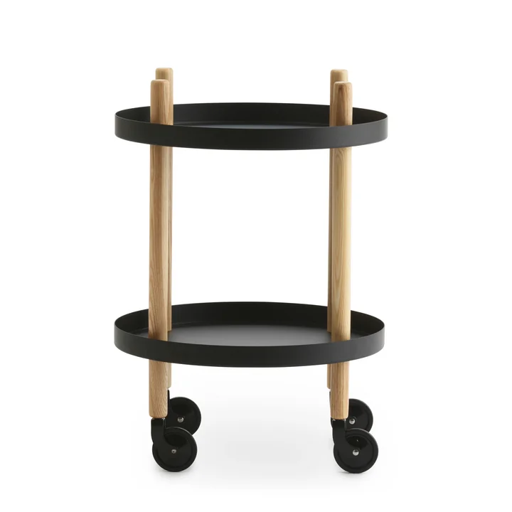 Normann Copenhagen - Block Beistellwagen Ø 45 cm, Esche / schwarz