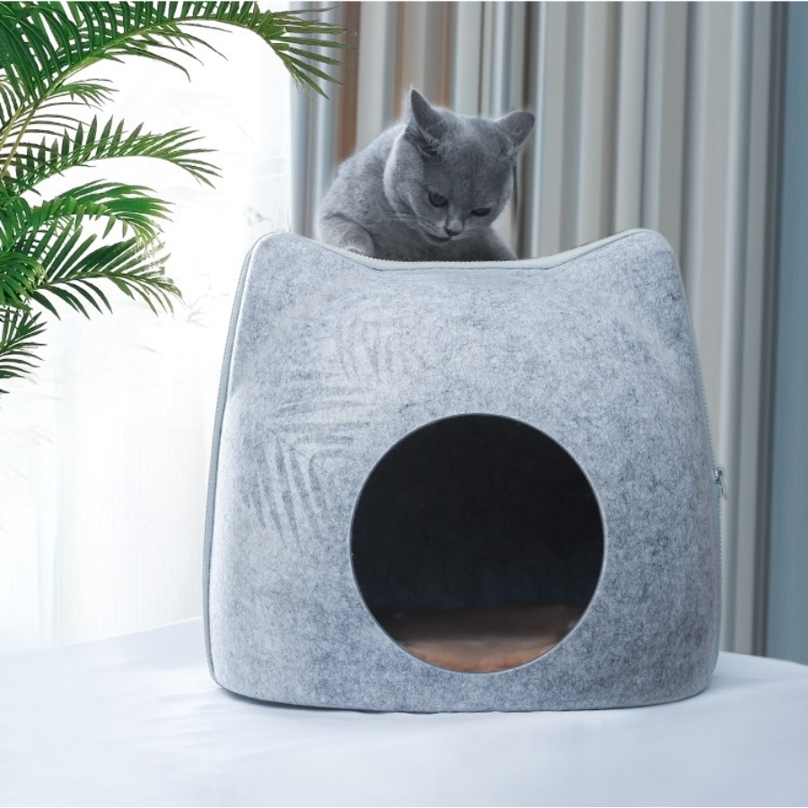 Casinha para Gatos com Almofada Macia. Cama para Gatos. Casinha em Formato de Gato com Entrada Redonda, Caverna para Gatos, Iglu para Gatos, Cama Caverna para Gatos, Cama para Animais de Estimação