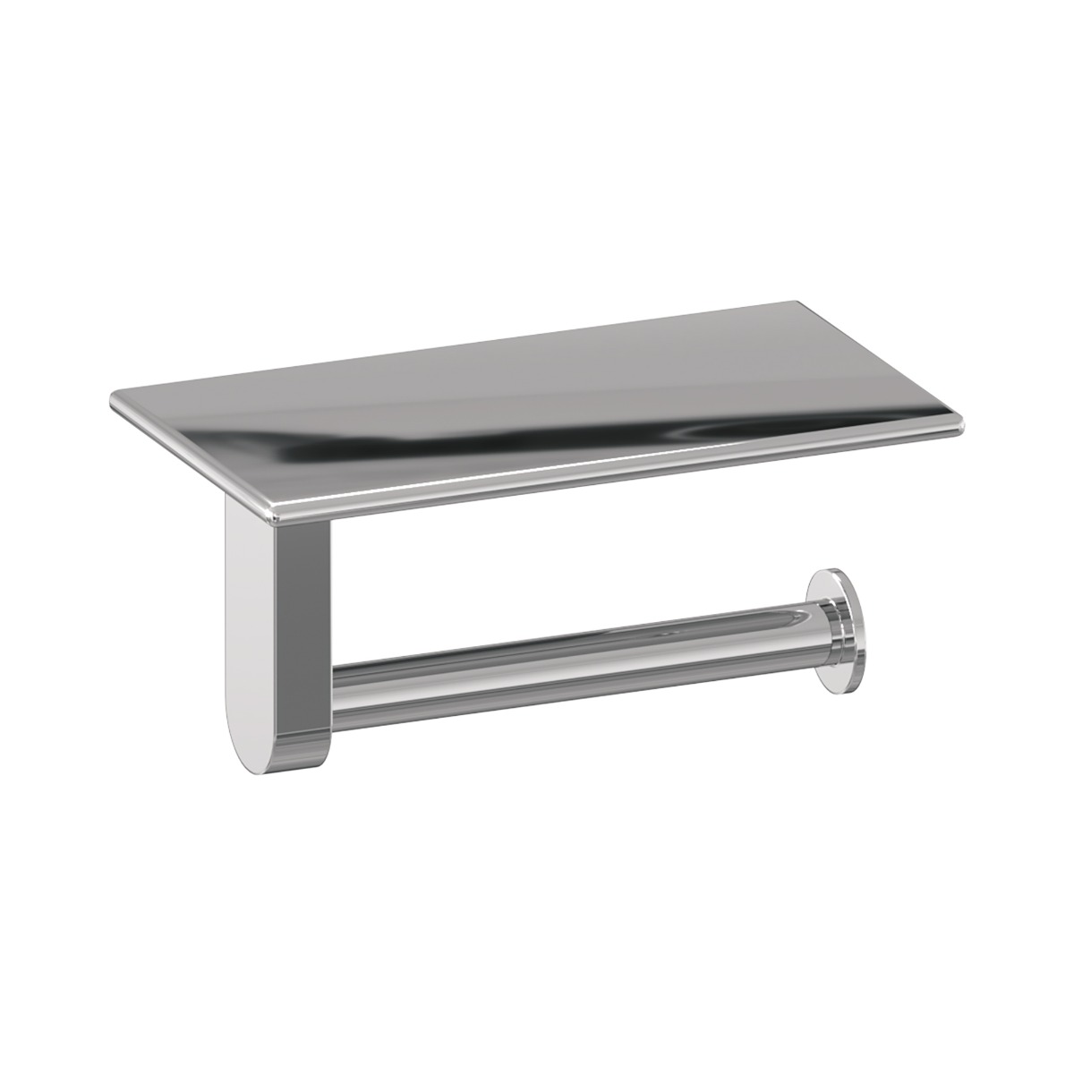 Brauer Chrome Edition toiletrolhouder met planchet chroom