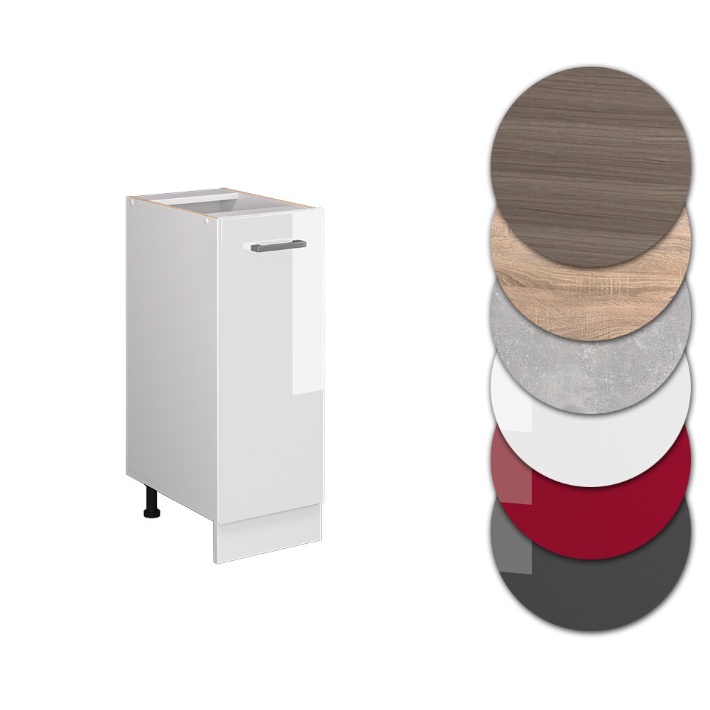 Vicco Apothekerunterschrank Küchenschrank Küchenzeile R-Line 30 cm Weiß Hochglanz