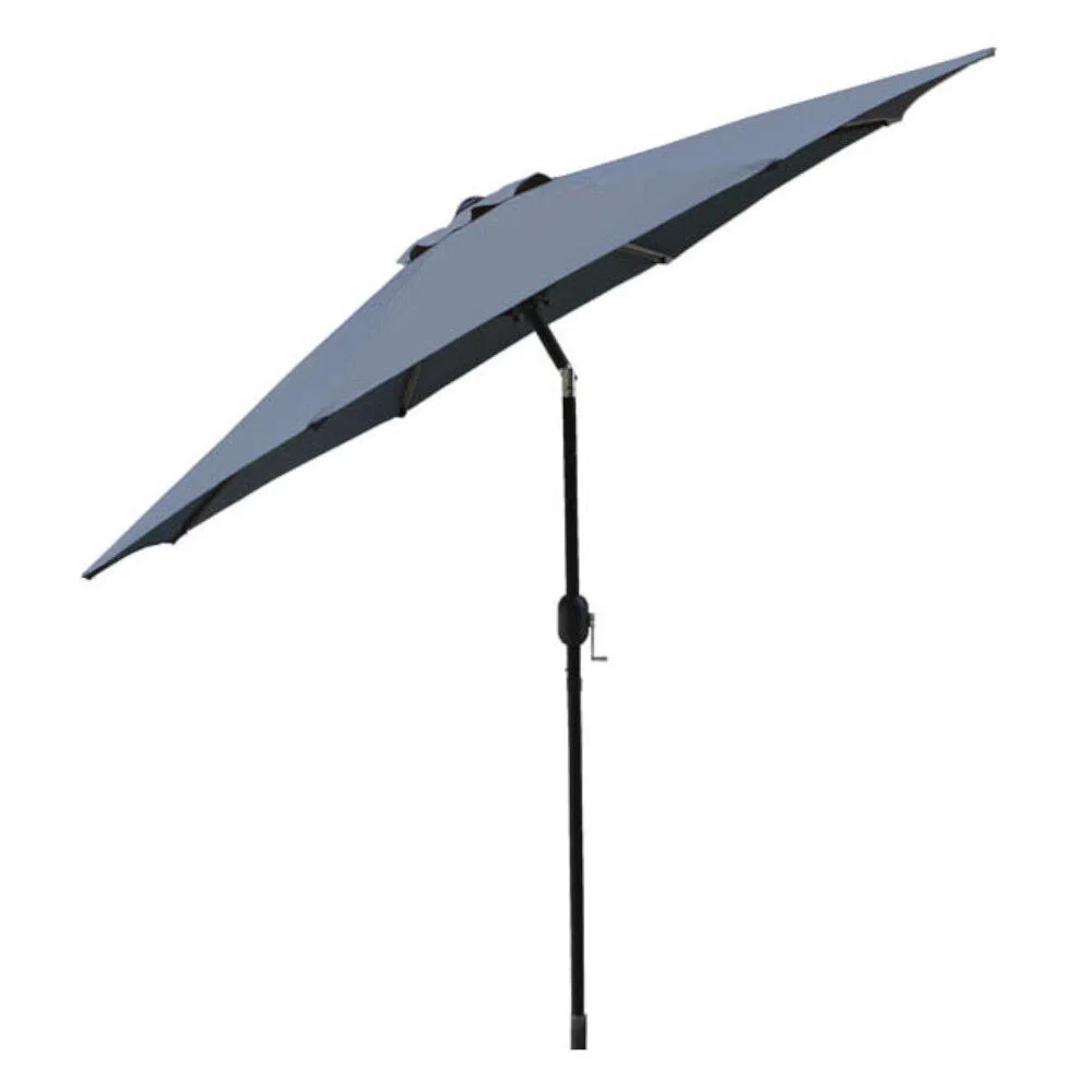 Parasol de jardin Java rond inclinable gris Ø.250 x H.245 cm