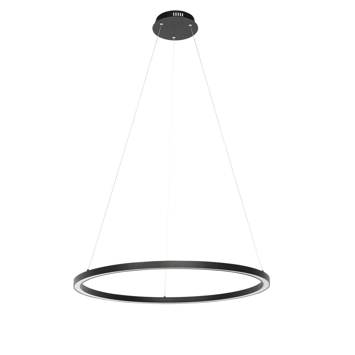 Smart hanglamp zwart 80 cm incl. LED en RGBW - Girello