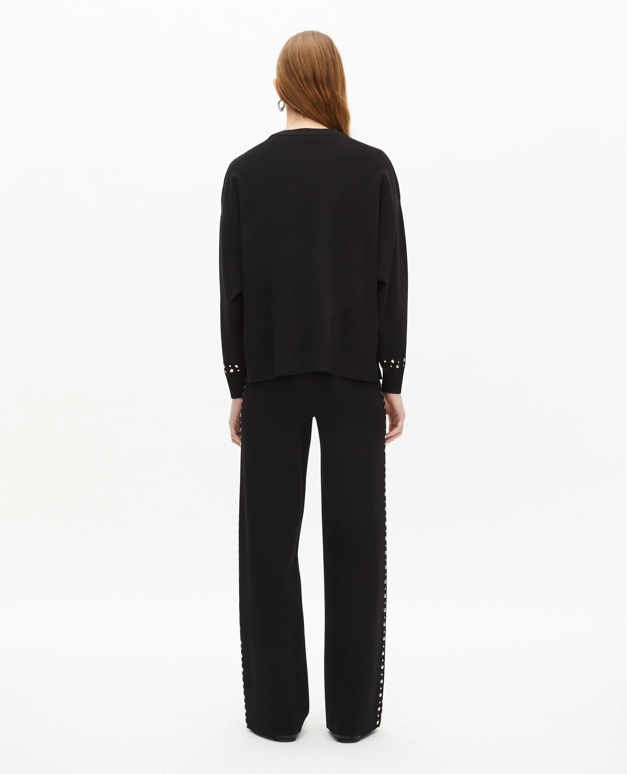 Sweatshirt avec studs noir