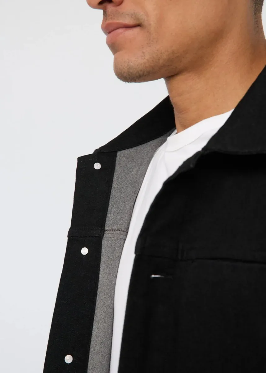 Duer Tech Fleece Denim Jacket Black