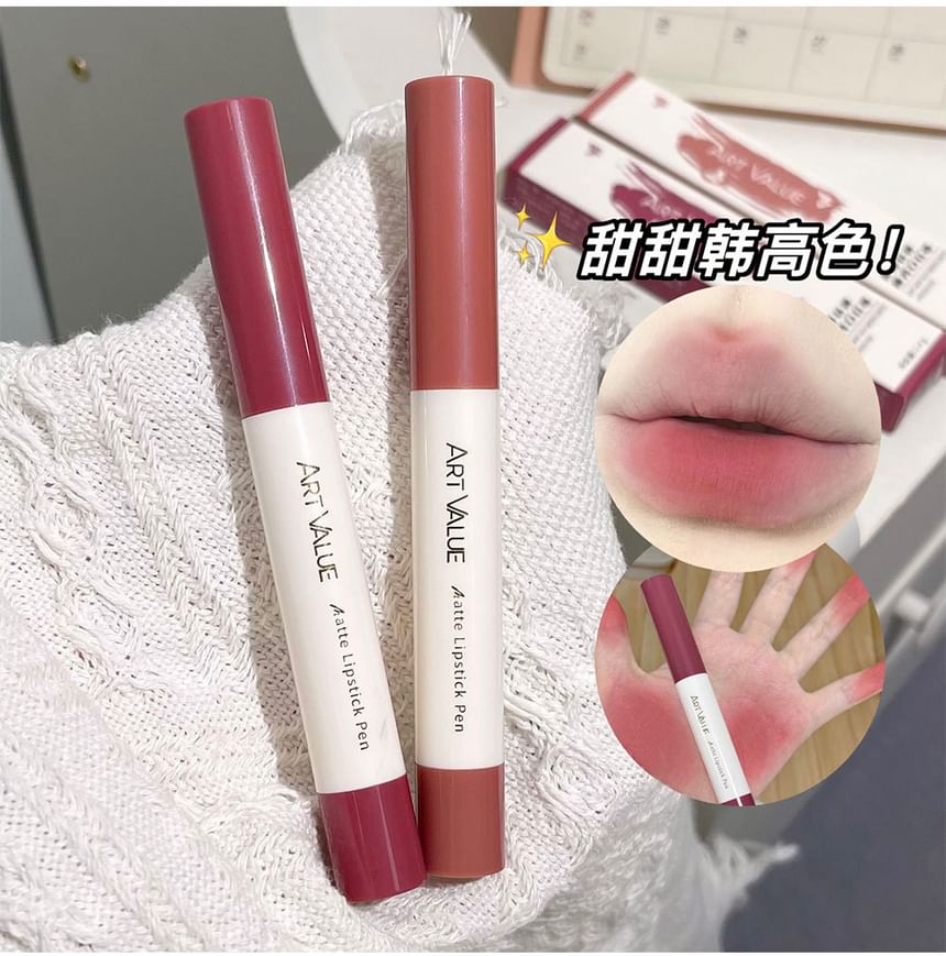 Art Value - Zachte zijdezachte matte lippenstiftpen - 6 kleuren