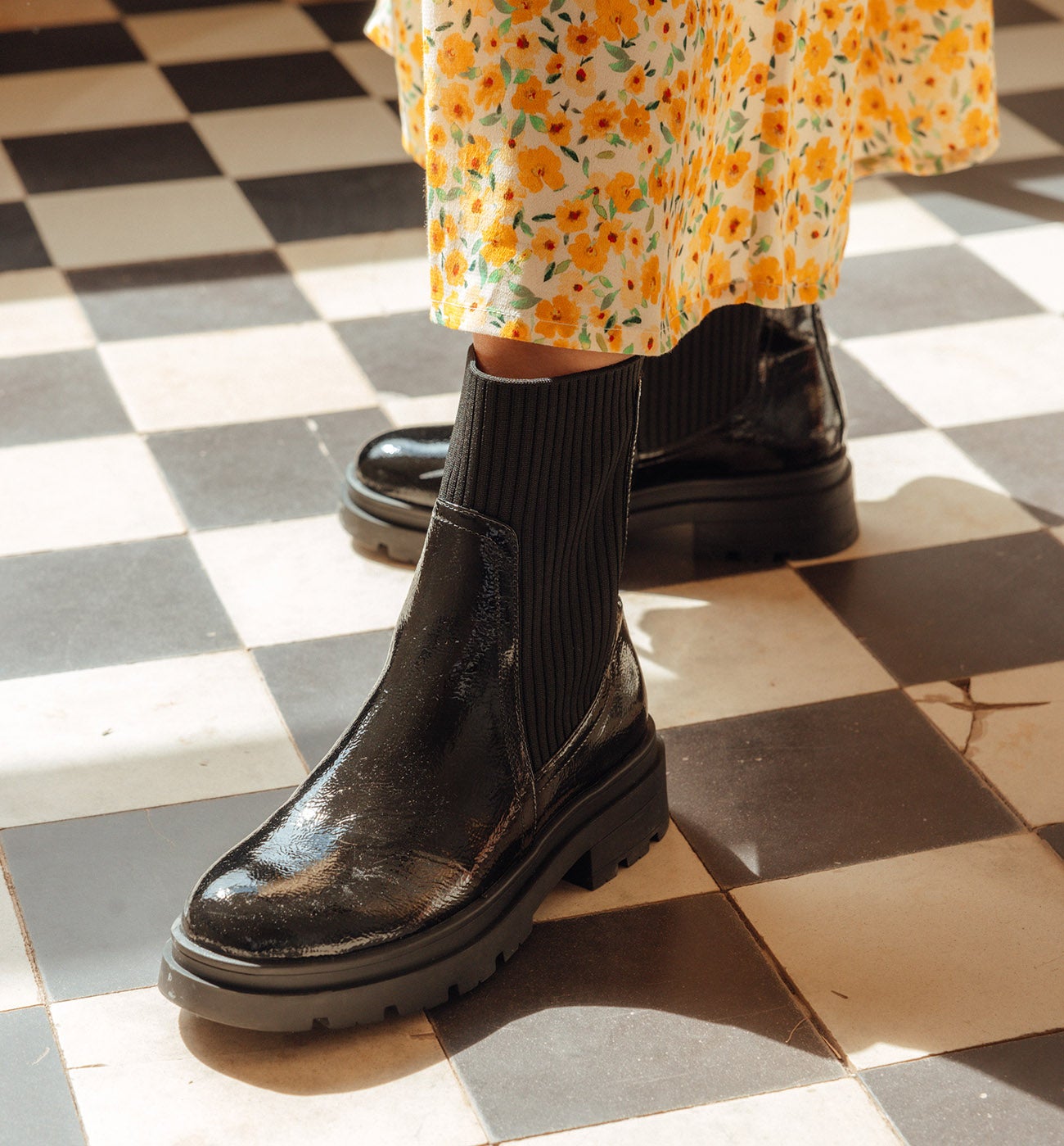 Boots à plateforme Femme - Noir