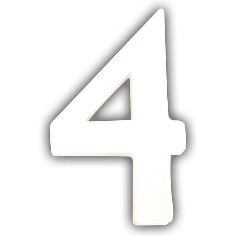 Petit chiffre 4 12cm - Blanc