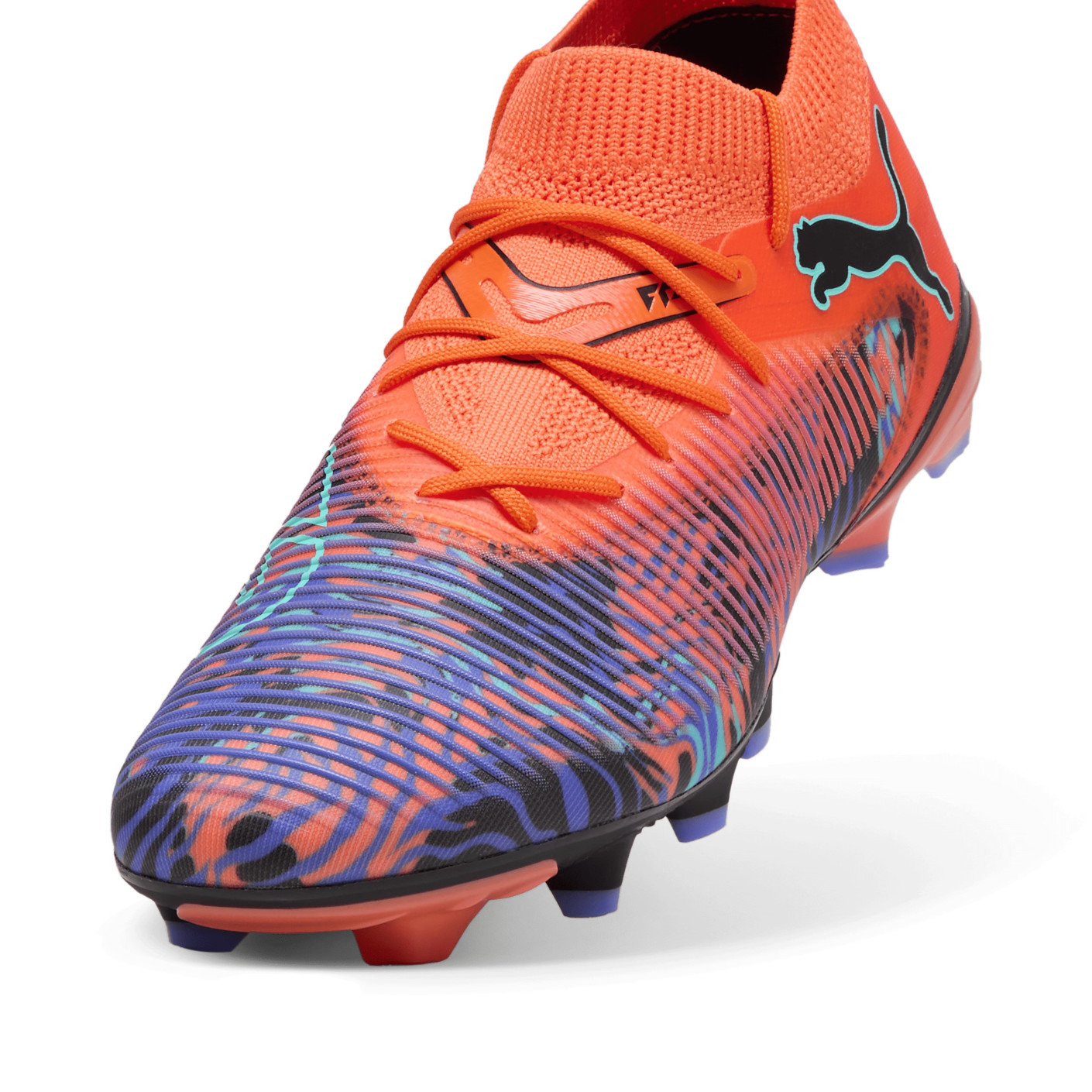 PUMA Future 8 Match Creativity Gras / Kunstgras Voetbalschoenen (MG) Oranje Paars Zwart