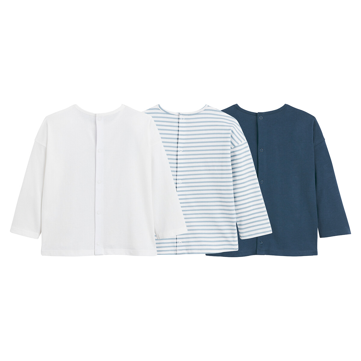 COLEÇÃO LA REDOUTE<br>Conjunto de 3 camisetas de manga comprida