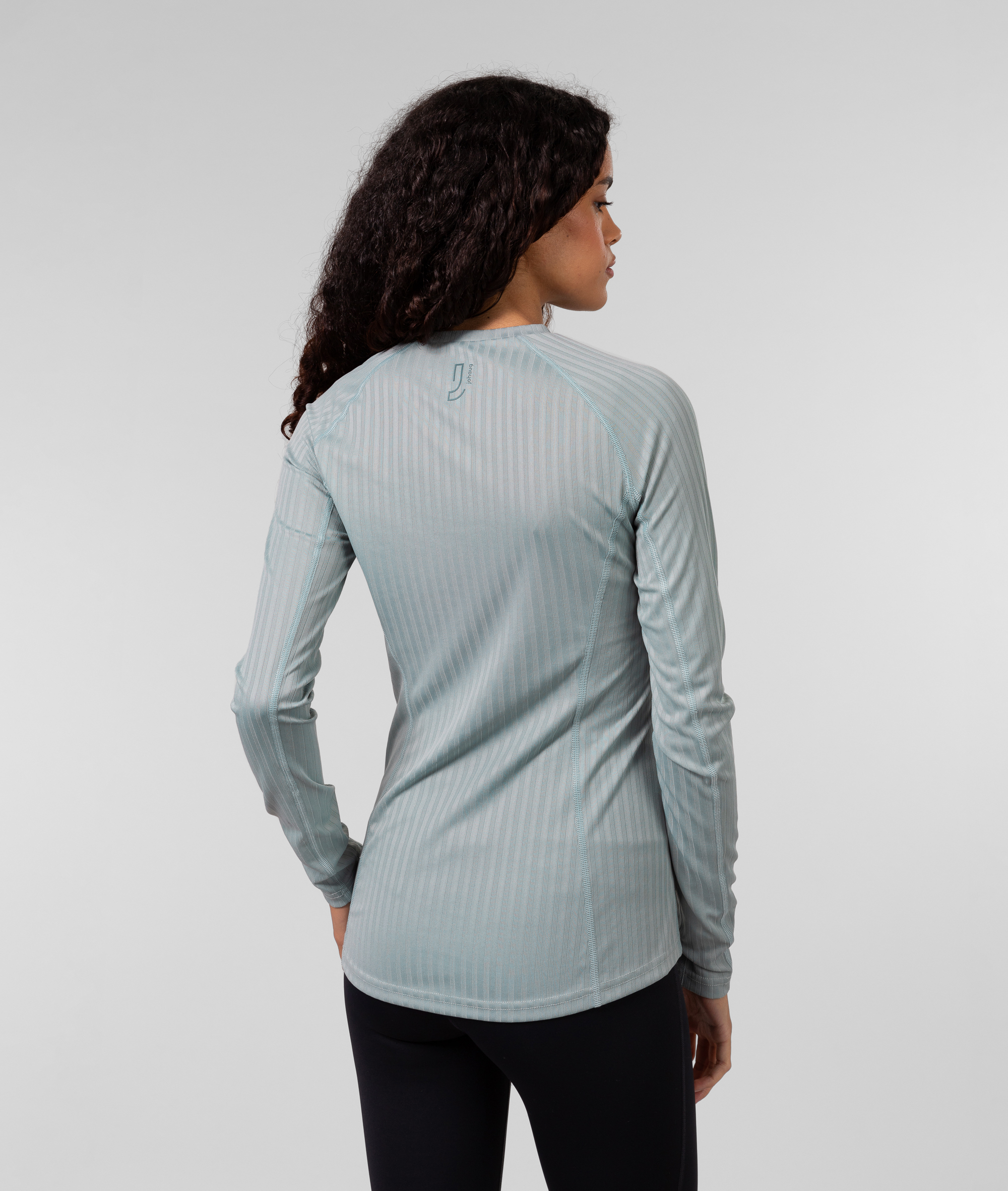 Rib Tech Long Sleeve Dame Blågrønn