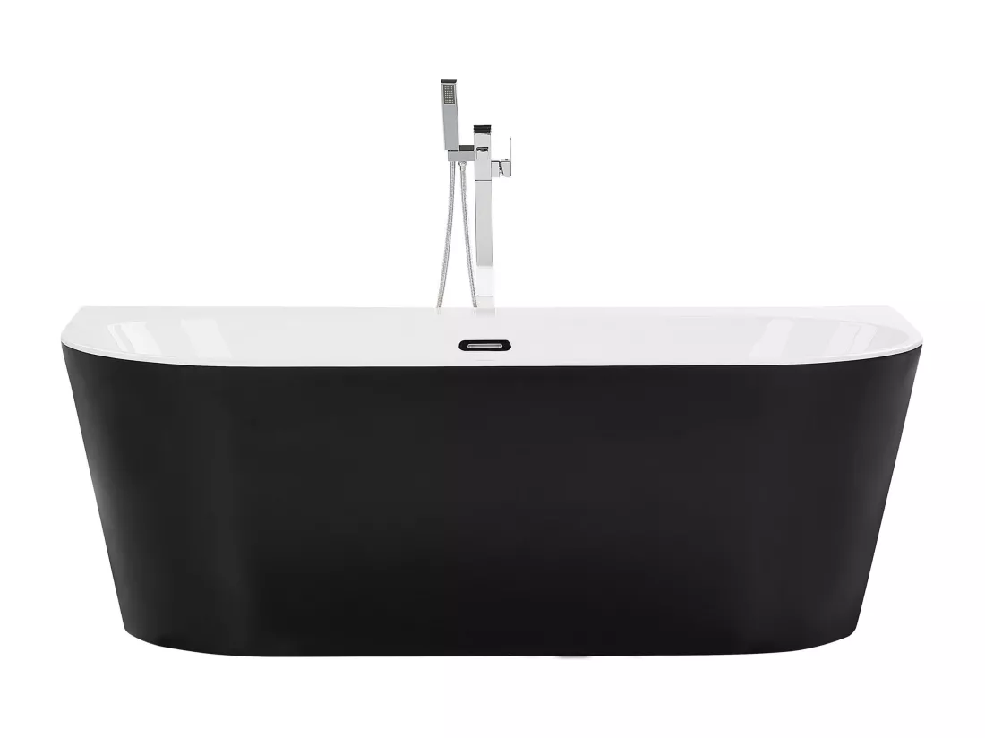 Baignoire semi-îlot noire 170 x 80 cm HARVEY