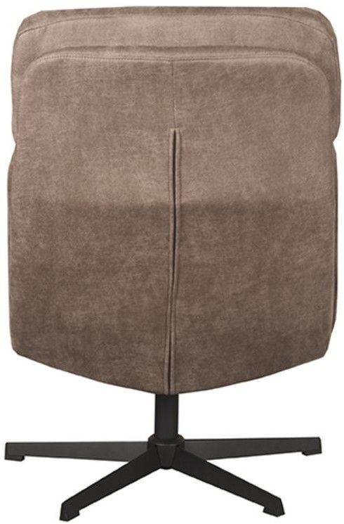 Draaifauteuil met hocker Taupe CH-73.028 Alvar B53 x D57 x H83 cm