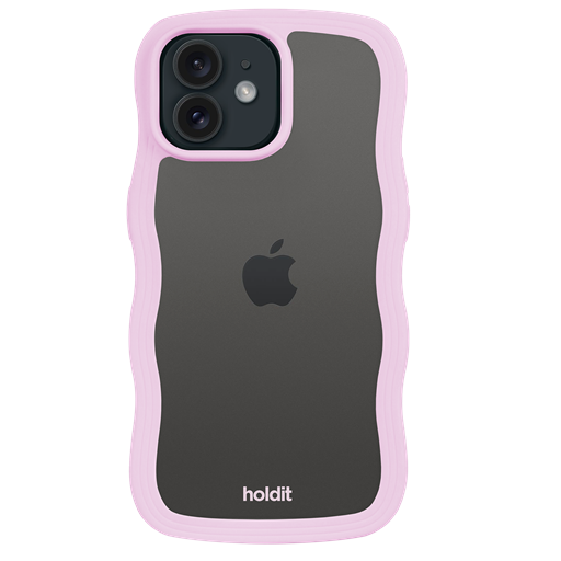 holdit Iphone 12/12 Pro Transparent Wavy Cover, Lilac/Transparent