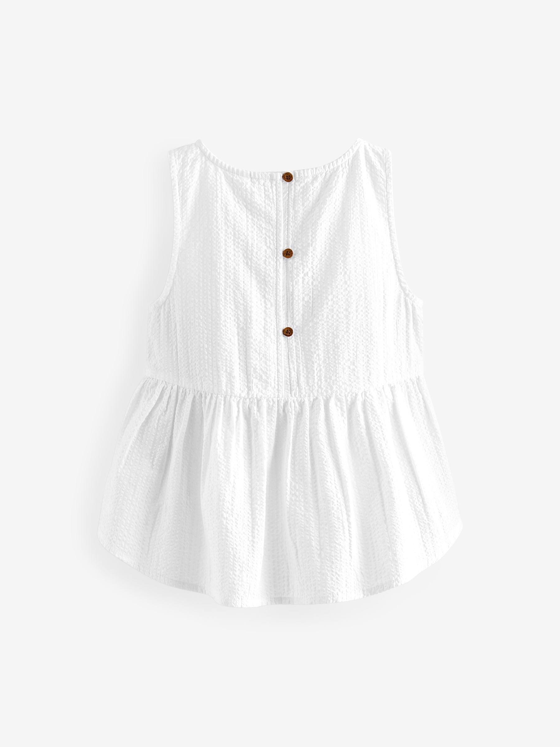 Wit - Peplum blouse (3-16jr)