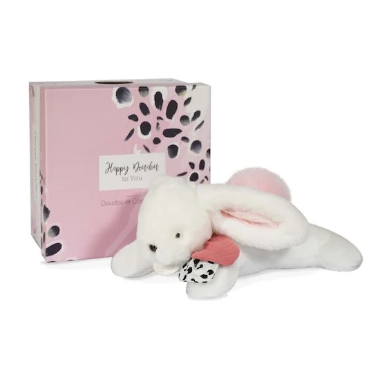 Pantin pompon   Happy Blush rose        de               Doudou et Compagnie